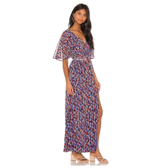 REVOLVE Dresses & Skirts - House of Harlow x Revolve Junia Maxi Dress in Blue Multi Size Small